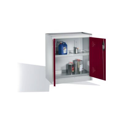 C + P Möbelsysteme Armoire d'appoint environnementale C+P avec portes battantes, 2 tablettes pour bacs, H1020xL930xP500mm Façade rouge rubis Corps gris clair ; C + P Möb (8821-315 S10151) - Publicité C + P Möbelsysteme Armoire d'appoint environnementale C+P avec portes battantes, 2 tablettes pour bacs, H1020xL930xP500mm Façade rouge rubis Corps gris clair ; C + P Möb (8821-315 S10151) - Publicité