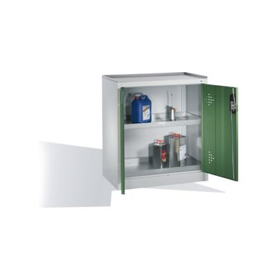 C + P Möbelsysteme Armoire d'appoint environnementale C+P avec portes battantes, 2 tablettes pour bacs, H1020xL930xP500mm Façade vert réséda Corps gris clair ; C + P Möb (8821-315 S10153) - Publicité C + P Möbelsysteme Armoire d'appoint environnementale C+P avec portes battantes, 2 tablettes pour bacs, H1020xL930xP500mm Façade vert réséda Corps gris clair ; C + P Möb (8821-315 S10153) - Publicité