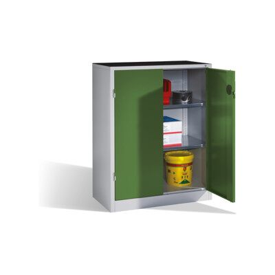 C + P Möbelsysteme Armoire d'appoint pour charges lourdes C+P avec portes battantes, intérieur 2 tablettes, H1200xL930xP500mm Façade vert réséda Corps gris clair ; C + P (8521-052 S10171) - Publicité C + P Möbelsysteme Armoire d'appoint pour charges lourdes C+P avec portes battantes, intérieur 2 tablettes, H1200xL930xP500mm Façade vert réséda Corps gris clair ; C + P (8521-052 S10171) - Publicité