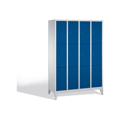 C+P Armoire à casiers Classic sur pieds, 12 casiers, H1850×I1190×P500 mm, façade bleu gentiane, corps gris clair ; C + P Möbelsysteme (8010-403 S10009) - Publicité C+P Armoire à casiers Classic sur pieds, 12 casiers, H1850×I1190×P500 mm, façade bleu gentiane, corps gris clair ; C + P Möbelsysteme (8010-403 S10009) - Publicité