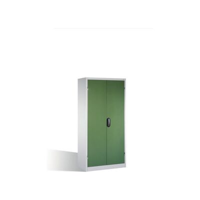C + P Möbelsysteme Armoire pour charges lourdes C+P avec portes battantes, 3 tablettes et 3 tiroirs, H1950xL930xP600mm Façade vert réséda Corps gris clair ; C + P Möbels (8922-5230 S10109) - Publicité C + P Möbelsysteme Armoire pour charges lourdes C+P avec portes battantes, 3 tablettes et 3 tiroirs, H1950xL930xP600mm Façade vert réséda Corps gris clair ; C + P Möbels (8922-5230 S10109) - Publicité