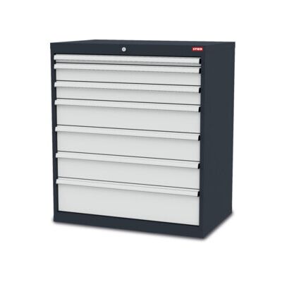 Armoire STIER avec 7 tiroirs, lxPxH 900x575x1 020 mm, avec kit de compartimentage (904621) - Publicité Armoire STIER avec 7 tiroirs, lxPxH 900x575x1 020 mm, avec kit de compartimentage (904621) - Publicité