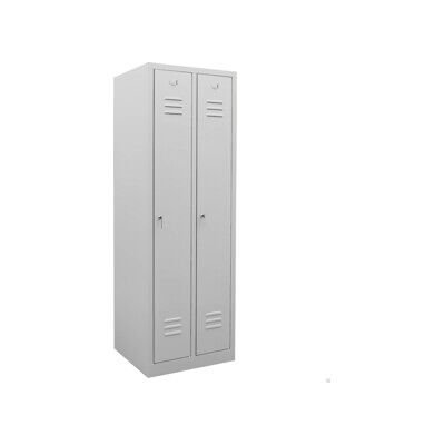Armoire-vestiaire STIER, 2 compartiments, 1 800x590x500 mm, gris clair (905446) - Publicité Armoire-vestiaire STIER, 2 compartiments, 1 800x590x500 mm, gris clair (905446) - Publicité