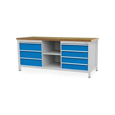 Bedrunka+Hirth Établi à caisson R 24-24 avec 7 tiroirs I×P×H 750×2000×959 mm (03.20.17V9A) - Publicité Bedrunka+Hirth Établi à caisson R 24-24 avec 7 tiroirs I×P×H 750×2000×959 mm (03.20.17V9A) - Publicité
