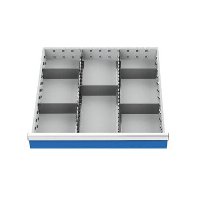 Bedrunka+Hirth Insert de tiroir Série 700, rails centraux avec cloisons pour 150 mm, 2,3 kg (135A) - Publicité Bedrunka+Hirth Insert de tiroir Série 700, rails centraux avec cloisons pour 150 mm, 2,3 kg (135A) - Publicité