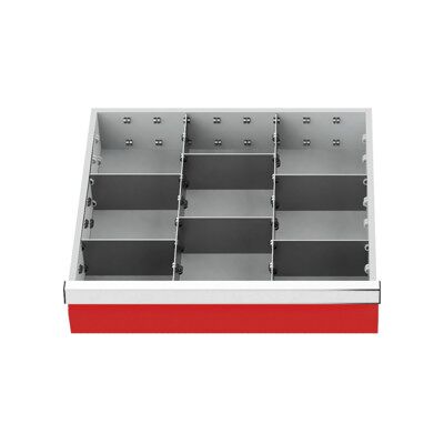 Bedrunka+Hirth Insert de tiroir série T500-4, rails moyens avec cloisons pour 100 mm (146-139B) - Publicité Bedrunka+Hirth Insert de tiroir série T500-4, rails moyens avec cloisons pour 100 mm (146-139B) - Publicité