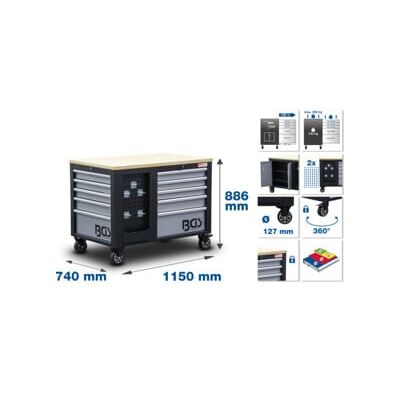 BGS Servante d’atelier, 2 x 5 tiroirs, 1 armoire, vide ; BGS technic (4199) - Publicité BGS Servante d’atelier, 2 x 5 tiroirs, 1 armoire, vide ; BGS technic (4199) - Publicité