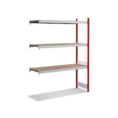 Bito Grand meuble à étagères kit d'extension / 350kg 1999x1512x524 Panneau d'aggloméré 3 niveaux RAL3000 (C1256-0025) - Publicité Bito Grand meuble à étagères kit d'extension / 350kg 1999x1512x524 Panneau d'aggloméré 3 niveaux RAL3000 (C1256-0025) - Publicité