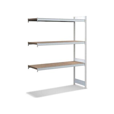 Bito Grand meuble à étagères kit d'extension / 350kg 1999x1512x524 Panneau d'aggloméré 3 niveaux RAL7035 (C1256-0049) - Publicité Bito Grand meuble à étagères kit d'extension / 350kg 1999x1512x524 Panneau d'aggloméré 3 niveaux RAL7035 (C1256-0049) - Publicité