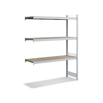 Bito grand meuble à étagères kit d'extension / 350kg 1999x1512x524 Panneau d'aggloméré galvanisé sur 3 niveaux (C1256-0001) - Publicité Bito grand meuble à étagères kit d'extension / 350kg 1999x1512x524 Panneau d'aggloméré galvanisé sur 3 niveaux (C1256-0001) - Publicité