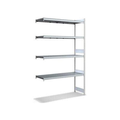 Bito Grand Rayonnage Ensemble de rayonnages supplémentaires / 350kg 2499x1512x524 Tablette 4 niveaux RAL7035 (C1256-0088) - Publicité Bito Grand Rayonnage Ensemble de rayonnages supplémentaires / 350kg 2499x1512x524 Tablette 4 niveaux RAL7035 (C1256-0088) - Publicité