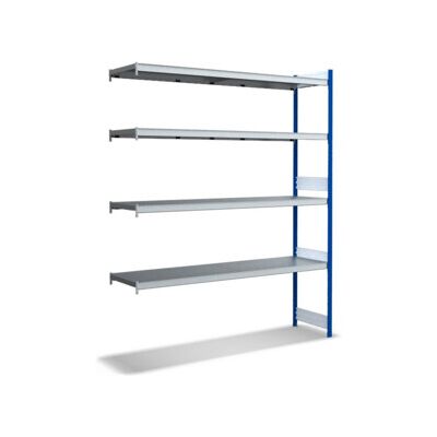 Bito Grand Rayonnage Ensemble de rayonnages supplémentaires / 350kg 2499x2016x524 Tablette 4 niveaux RAL5010 (C1256-0082) - Publicité Bito Grand Rayonnage Ensemble de rayonnages supplémentaires / 350kg 2499x2016x524 Tablette 4 niveaux RAL5010 (C1256-0082) - Publicité