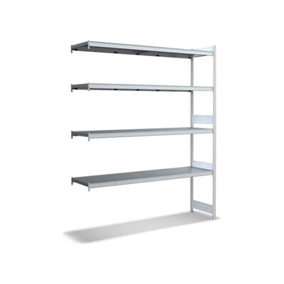 Bito Grand Rayonnage Ensemble de rayonnages supplémentaires / 350kg 2499x2016x524 Tablette 4 niveaux RAL7035 (C1256-0094) - Publicité Bito Grand Rayonnage Ensemble de rayonnages supplémentaires / 350kg 2499x2016x524 Tablette 4 niveaux RAL7035 (C1256-0094) - Publicité
