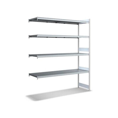 Bito Grand Rayonnage Ensemble de rayonnages supplémentaires / 350kg 2499x2016x624 Tablette 4 niveaux RAL7035 (C1256-0095) - Publicité Bito Grand Rayonnage Ensemble de rayonnages supplémentaires / 350kg 2499x2016x624 Tablette 4 niveaux RAL7035 (C1256-0095) - Publicité