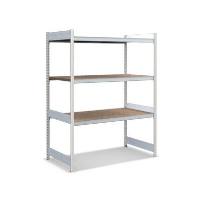 Bito Grand rayonnage Grundfeld Set / 350kg 1999x1562x824 Panneau de particules 3 niveaux RAL7035 (C1255-0051) - Publicité Bito Grand rayonnage Grundfeld Set / 350kg 1999x1562x824 Panneau de particules 3 niveaux RAL7035 (C1255-0051) - Publicité
