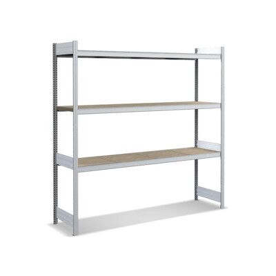 Bito Grand rayonnage Grundfeld Set / 350kg 1999x2066x524 Panneau de particules 3 niveaux galvanisé (C1255-0007) - Publicité Bito Grand rayonnage Grundfeld Set / 350kg 1999x2066x524 Panneau de particules 3 niveaux galvanisé (C1255-0007) - Publicité