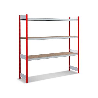 Bito Grand rayonnage Grundfeld Set / 350kg 1999x2066x524 Panneau de particules 3 niveaux RAL3000 (C1255-0031) - Publicité Bito Grand rayonnage Grundfeld Set / 350kg 1999x2066x524 Panneau de particules 3 niveaux RAL3000 (C1255-0031) - Publicité