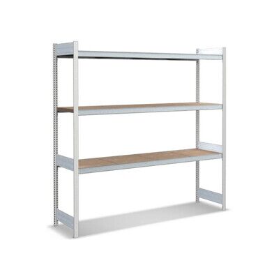 Bito Grand rayonnage Grundfeld Set / 350kg 1999x2066x524 Panneau de particules 3 niveaux RAL7035 (C1255-0055) - Publicité Bito Grand rayonnage Grundfeld Set / 350kg 1999x2066x524 Panneau de particules 3 niveaux RAL7035 (C1255-0055) - Publicité