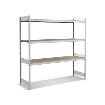 Bito Grand rayonnage Grundfeld Set / 350kg 1999x2066x624 Panneau de particules 3 niveaux galvanisé (C1255-0008) - Publicité Bito Grand rayonnage Grundfeld Set / 350kg 1999x2066x624 Panneau de particules 3 niveaux galvanisé (C1255-0008) - Publicité