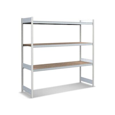 Bito Grand rayonnage Grundfeld Set / 350kg 1999x2066x624 Panneau de particules 3 niveaux RAL7035 (C1255-0056) - Publicité Bito Grand rayonnage Grundfeld Set / 350kg 1999x2066x624 Panneau de particules 3 niveaux RAL7035 (C1255-0056) - Publicité