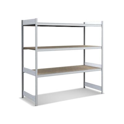 Bito Grand rayonnage Grundfeld Set / 350kg 1999x2066x824 Panneau de particules 3 niveaux galvanisé (C1255-0009) - Publicité Bito Grand rayonnage Grundfeld Set / 350kg 1999x2066x824 Panneau de particules 3 niveaux galvanisé (C1255-0009) - Publicité