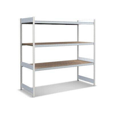 Bito Grand rayonnage Grundfeld Set / 350kg 1999x2066x824 Panneau de particules 3 niveaux RAL7035 (C1255-0057) - Publicité Bito Grand rayonnage Grundfeld Set / 350kg 1999x2066x824 Panneau de particules 3 niveaux RAL7035 (C1255-0057) - Publicité