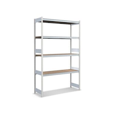 Bito Grand rayonnage Grundfeld Set / 350kg 2499x1562x524 Panneau de particules 4 niveaux RAL7035 (C1255-0052) - Publicité Bito Grand rayonnage Grundfeld Set / 350kg 2499x1562x524 Panneau de particules 4 niveaux RAL7035 (C1255-0052) - Publicité