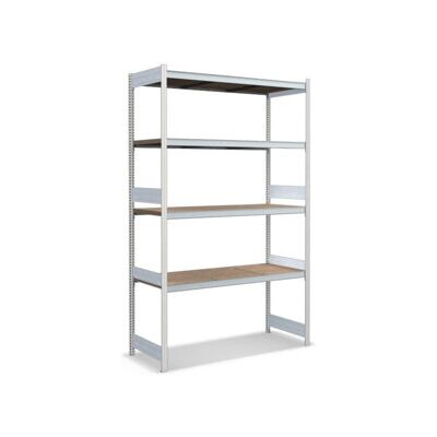 Bito Grand rayonnage Grundfeld Set / 350kg 2499x1562x624 Panneau de particules 4 niveaux RAL7035 (C1255-0053) - Publicité Bito Grand rayonnage Grundfeld Set / 350kg 2499x1562x624 Panneau de particules 4 niveaux RAL7035 (C1255-0053) - Publicité