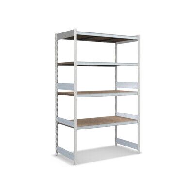 Bito Grand rayonnage Grundfeld Set / 350kg 2499x1562x824 Panneau de particules 4 niveaux RAL7035 (C1255-0054) - Publicité Bito Grand rayonnage Grundfeld Set / 350kg 2499x1562x824 Panneau de particules 4 niveaux RAL7035 (C1255-0054) - Publicité