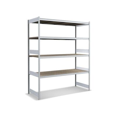 Bito Grand rayonnage Grundfeld Set / 350kg 2499x2066x824 Panneau de particules 4 niveaux galvanisé (C1255-0012) - Publicité Bito Grand rayonnage Grundfeld Set / 350kg 2499x2066x824 Panneau de particules 4 niveaux galvanisé (C1255-0012) - Publicité