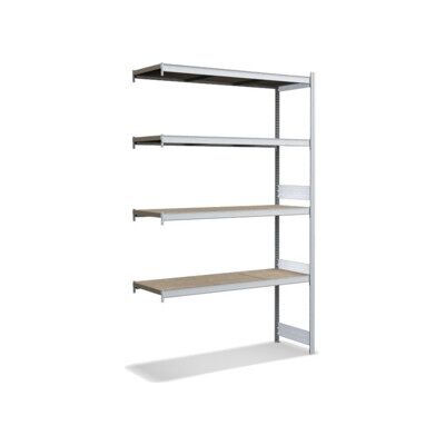 Bito grande étagère kit d'extension / 350kg 2499x1512x524 Panneau d'aggloméré 4 niveaux galvanisé (C1256-0004) - Publicité Bito grande étagère kit d'extension / 350kg 2499x1512x524 Panneau d'aggloméré 4 niveaux galvanisé (C1256-0004) - Publicité