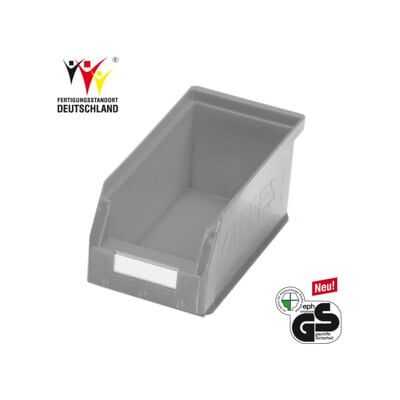 Boîtes de rangement ouvertes L290xl140xH130mm PE gris ; Kappes (6004.00.0354) - Publicité Boîtes de rangement ouvertes L290xl140xH130mm PE gris ; Kappes (6004.00.0354) - Publicité