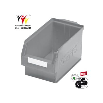 Boîtes de rangement ouvertes L350xl200xH200mm PE gris ; Kappes (6002.00.0254) - Publicité Boîtes de rangement ouvertes L350xl200xH200mm PE gris ; Kappes (6002.00.0254) - Publicité