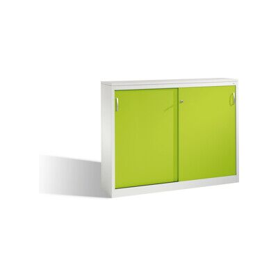 Buffet Acurado avec portes coulissantes, 2 x 3 hauteurs de dossier, H1200xL1600xP400mm avant vert viridine corps gris clair ; C + P Möbelsysteme (2147-1200 S10279) - Publicité Buffet Acurado avec portes coulissantes, 2 x 3 hauteurs de dossier, H1200xL1600xP400mm avant vert viridine corps gris clair ; C + P Möbelsysteme (2147-1200 S10279) - Publicité