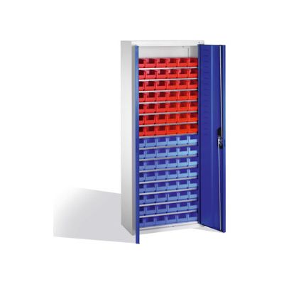 C+P Armoire à bacs de rangement 90 bacs visibles, H1690xL700xP300mm Face bleu gentiane Corps gris clair ; C + P Möbelsysteme (133413-25 S10032) - Publicité C+P Armoire à bacs de rangement 90 bacs visibles, H1690xL700xP300mm Face bleu gentiane Corps gris clair ; C + P Möbelsysteme (133413-25 S10032) - Publicité