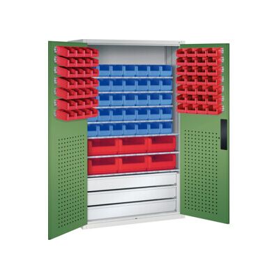 C+P Armoire à dossiers Série 13, 1950x1100x535 mm, 7035/6011 ; C + P Möbelsysteme (130276-68 S10112) - Publicité C+P Armoire à dossiers Série 13, 1950x1100x535 mm, 7035/6011 ; C + P Möbelsysteme (130276-68 S10112) - Publicité