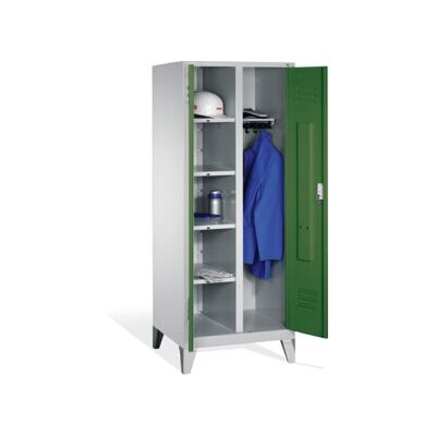 C+P Armoire à linge Classic sur pieds, 2 compartiments, H1850×I810×P500mm, façade vert réséda, corps gris clair ; C + P Möbelsysteme (8060-22 S10064) - Publicité C+P Armoire à linge Classic sur pieds, 2 compartiments, H1850×I810×P500mm, façade vert réséda, corps gris clair ; C + P Möbelsysteme (8060-22 S10064) - Publicité