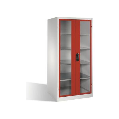 C+P Armoire à outils XXL avec portes battantes à fenêtre, 4 étagères intérieures, H1950xL930xP800mm Face rubis Corps gris clair ; C + P Möbelsysteme (8924-055 S10110) - Publicité C+P Armoire à outils XXL avec portes battantes à fenêtre, 4 étagères intérieures, H1950xL930xP800mm Face rubis Corps gris clair ; C + P Möbelsysteme (8924-055 S10110) - Publicité