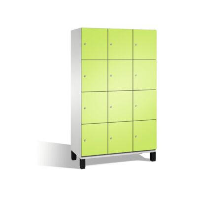 Cabinet Cambio C+P sur pieds, 12 compartiments, H1980xL1200xP525mm avant Viridian vert corps gris clair ; C + P Möbelsysteme (45103-32 S10020) - Publicité Cabinet Cambio C+P sur pieds, 12 compartiments, H1980xL1200xP525mm avant Viridian vert corps gris clair ; C + P Möbelsysteme (45103-32 S10020) - Publicité
