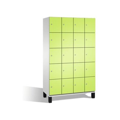 Cabinet Cambio C+P sur pieds, 20 compartiments, H1980xL1200xP525mm avant Viridian vert corps gris clair ; C + P Möbelsysteme (45104-40 S10021) - Publicité Cabinet Cambio C+P sur pieds, 20 compartiments, H1980xL1200xP525mm avant Viridian vert corps gris clair ; C + P Möbelsysteme (45104-40 S10021) - Publicité