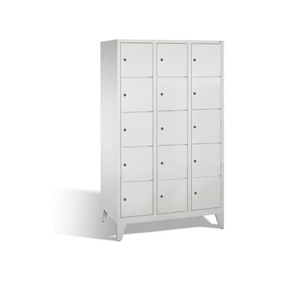 C+P Armoire à casiers Classic sur pieds, 15 casiers, H1850×I1200×P500 mm, façade gris clair, corps gris clair ; C + P Möbelsysteme (8010-325 S10009) - Publicité C+P Armoire à casiers Classic sur pieds, 15 casiers, H1850×I1200×P500 mm, façade gris clair, corps gris clair ; C + P Möbelsysteme (8010-325 S10009) - Publicité