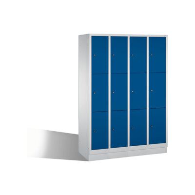 C+P Armoire à clapets Classic sur socle, 12 compartiments, H1800×I1190×P500mm, façade bleu gentiane, corps gris clair ; C + P Möbelsysteme (8020-403 S10000) - Publicité C+P Armoire à clapets Classic sur socle, 12 compartiments, H1800×I1190×P500mm, façade bleu gentiane, corps gris clair ; C + P Möbelsysteme (8020-403 S10000) - Publicité