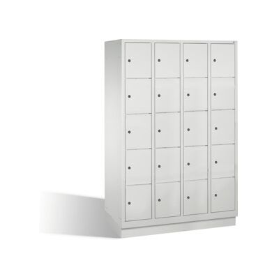 C+P Armoire à casiers Classic sur socle, 20 casiers, H1800×I1190×P500 mm, façade gris clair, corps gris clair ; C + P Möbelsysteme (8020-405 S10011) - Publicité C+P Armoire à casiers Classic sur socle, 20 casiers, H1800×I1190×P500 mm, façade gris clair, corps gris clair ; C + P Möbelsysteme (8020-405 S10011) - Publicité