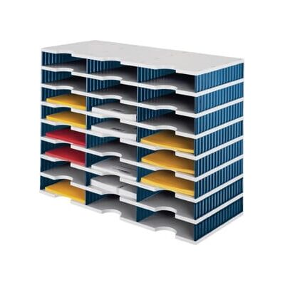 STYRO Plateau de tri Trio 24 compartiments H573×I723×P331mm polystyrène gris/bleu ; Industrial Quality Supplies (268-0308.38) - Publicité STYRO Plateau de tri Trio 24 compartiments H573×I723×P331mm polystyrène gris/bleu ; Industrial Quality Supplies (268-0308.38) - Publicité