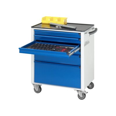 Chariot à outils Rau avec 4 tiroirs métal LxPxH 700x500x860mm (02-7355.11) - Publicité Chariot à outils Rau avec 4 tiroirs métal LxPxH 700x500x860mm (02-7355.11) - Publicité