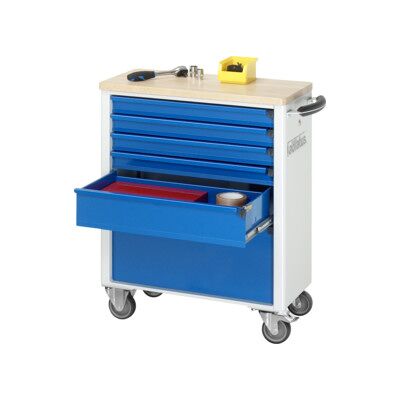 Chariot à outils Rau avec 6 tiroirs hêtre LxPxH 700x350x860mm (02-7110B.11) - Publicité Chariot à outils Rau avec 6 tiroirs hêtre LxPxH 700x350x860mm (02-7110B.11) - Publicité