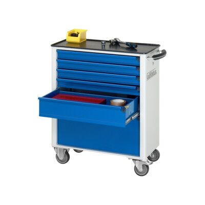 Chariot à outils Rau avec 6 tiroirs métal LxPxH 700x350x860mm (02-7110.11) - Publicité Chariot à outils Rau avec 6 tiroirs métal LxPxH 700x350x860mm (02-7110.11) - Publicité
