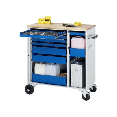 Chariot à outils Rau avec 7 tiroirs en hêtre LxPxH 1025x520x1080mm (02-10840B.11) - Publicité Chariot à outils Rau avec 7 tiroirs en hêtre LxPxH 1025x520x1080mm (02-10840B.11) - Publicité
