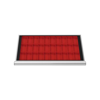 Compartimentage de tiroir STIER, bacs pour petites pièces, BLH 100 mm, dimensions intérieures 800x450 mm, 30 KTK 75x150 mm (903959) - Publicité Compartimentage de tiroir STIER, bacs pour petites pièces, BLH 100 mm, dimensions intérieures 800x450 mm, 30 KTK 75x150 mm (903959) - Publicité