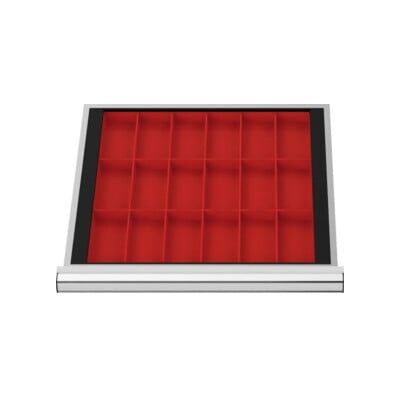 Compartimentage de tiroir STIER, bacs pour petites pièces, BLH 50 mm, dimensions intérieures 500x450 mm, 18 KTK 75x150 mm (903944) - Publicité Compartimentage de tiroir STIER, bacs pour petites pièces, BLH 50 mm, dimensions intérieures 500x450 mm, 18 KTK 75x150 mm (903944) - Publicité